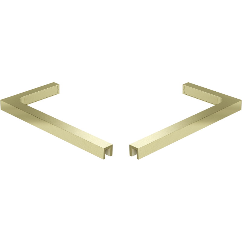 Mexen Uni-L1 L-shaped bracket set for 6-8 mm shower doors and panels, brushed gold - 830-12-55
