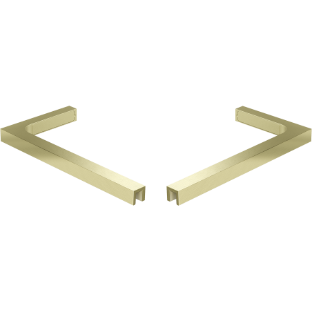 Mexen Uni-L1 L-shaped bracket set for 6-8 mm shower doors and panels, brushed gold - 830-12-55