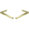 Mexen Uni-L1 L-shaped bracket set for 6-8 mm shower doors and panels, brushed gold - 830-12-55