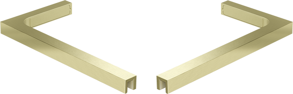 Mexen Uni-L1 L-shaped bracket set for 6-8 mm shower doors and panels, brushed gold - 830-12-55