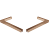 Mexen Uni-L1 L-shaped bracket set for 6-8 mm shower doors and panels, rose gold - 830-12-60