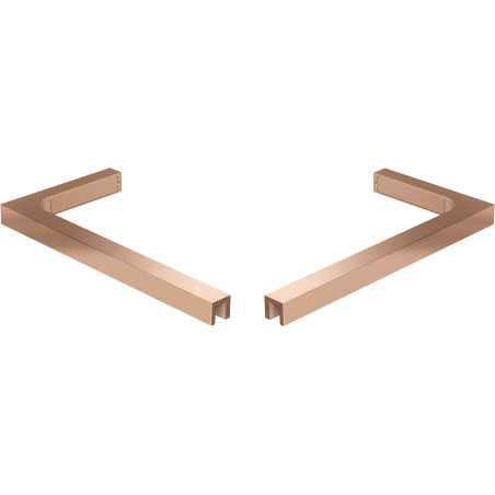 Mexen Uni-L1 L-shaped bracket set for 6-8 mm shower doors and panels, brushed copper - 830-12-65