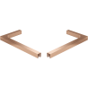 Mexen set of L-shaped brackets for shower doors and panels 6-8 mm, brushed copper - 830-12-65