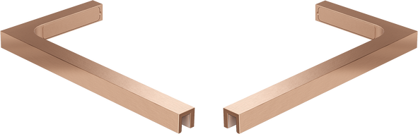 Mexen set of L-shaped brackets for shower doors and panels 6-8 mm, brushed copper - 830-12-65