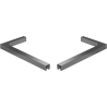 Mexen Uni-L1 L-shaped bracket set for 6-8 mm shower doors and panels, brushed gun gray - 830-12-66