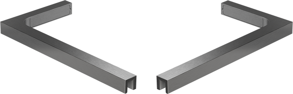 Mexen set of L-shaped brackets for shower doors and panels 6-8 mm, brushed gun gray - 830-12-66