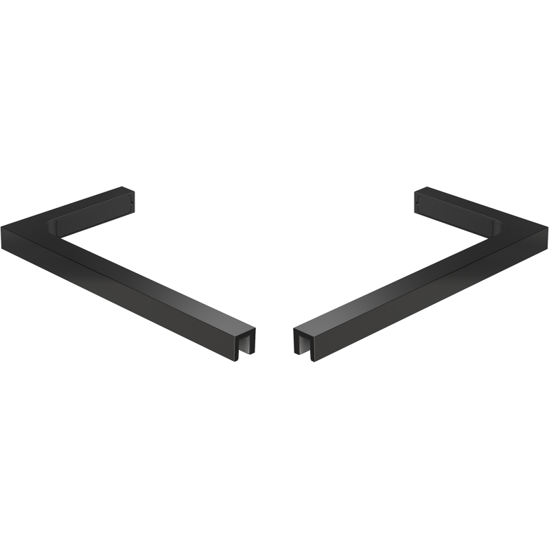 Mexen set of L-shaped angle brackets for shower doors and screens 6-8 mm, black - 830-12-70