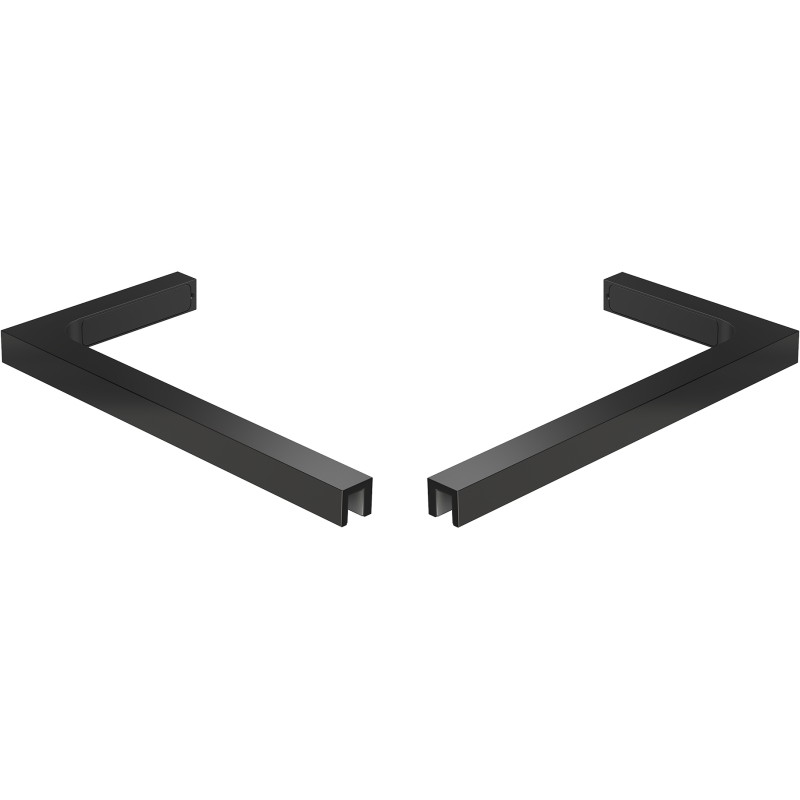Mexen Uni-L1 L-shaped bracket set for 6-8 mm shower doors and panels, black - 830-12-70