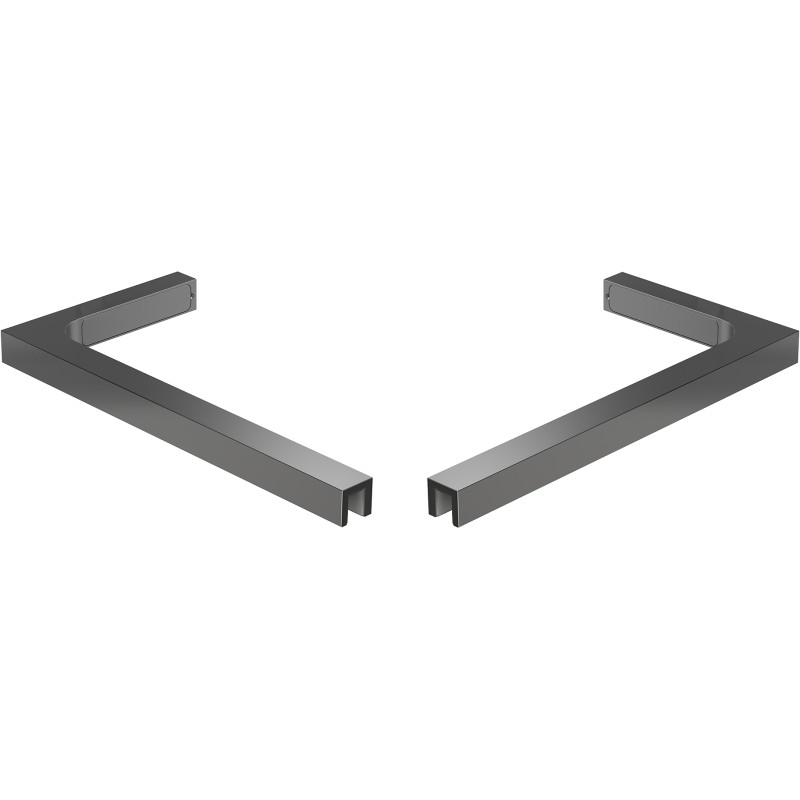 Mexen Uni-L1 L-shaped angle bracket set for 6-8 mm shower doors and screens, gun metal - 830-12-95