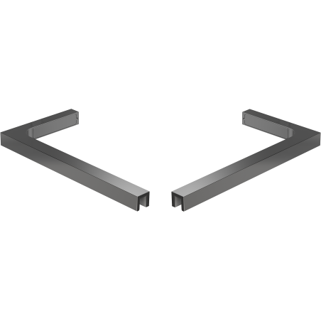 Mexen set of L-shaped brackets for doors and shower walls 6-8 mm, gun metal - 830-12-95