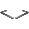 Mexen Uni-L1 L-shaped angle bracket set for 6-8 mm shower doors and screens, gun metal - 830-12-95