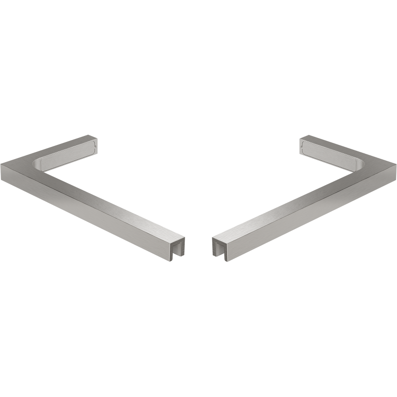 Mexen set of L-shaped angle stabilizers for shower doors and walls 6-8 mm, brushed nickel - 830-12-97