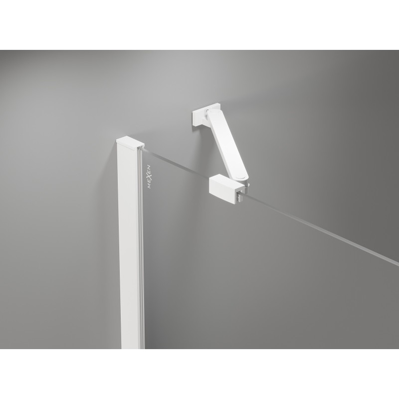 Mexen angled bracket for shower doors and panels 6-8 mm, white - 830-09-20