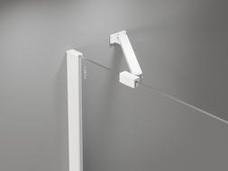 Mexen Uni-S Angled support brace for shower doors and panels, 6-8 mm, white - 830-09-20