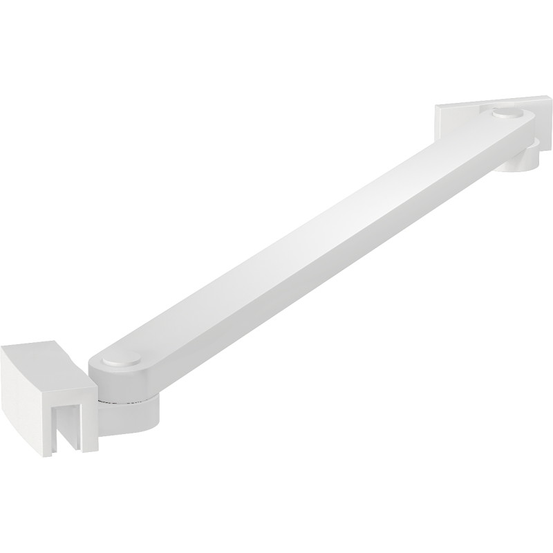 Mexen Uni-S Angled support brace for shower doors and panels, 6-8 mm, white - 830-09-20