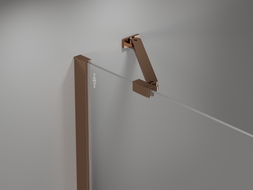 Mexen Uni-S Angled support bracket for shower doors and panels, 6-8 mm, rose gold - 830-09-60