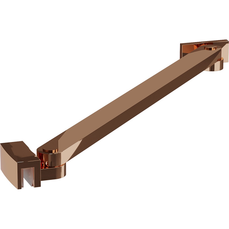 Mexen Uni-S Angled support bracket for shower doors and panels, 6-8 mm, rose gold - 830-09-60