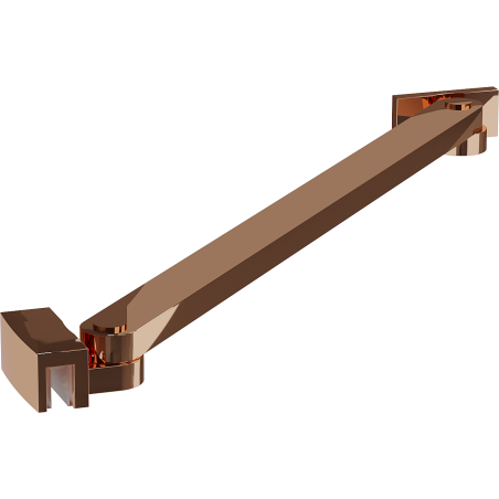 Mexen Uni-S Angled support bracket for shower doors and panels, 6-8 mm, rose gold - 830-09-60