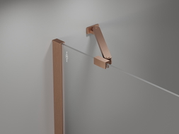 Mexen Uni-S angled support bracket for 6-8 mm shower doors and panels, brushed copper - 830-09-65