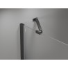 Mexen Uni-S Angled support bracket for shower doors and panels, 6-8 mm, brushed gun gray - 830-09-66