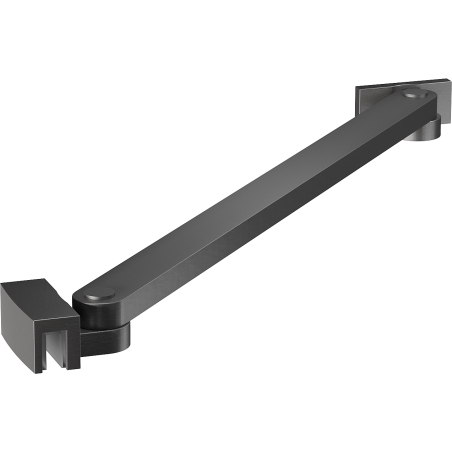 Mexen Uni-S Angled support bracket for shower doors and panels, 6-8 mm, brushed gun gray - 830-09-66