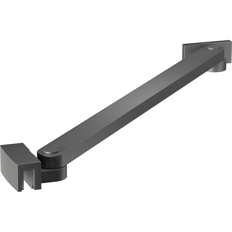 Mexen oblique bracket for shower doors and panels 6-8 mm, gun metal - 830-09-95