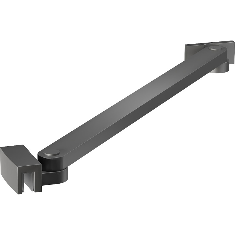 Mexen Uni-S Angled support bracket for shower doors and panels, 6-8 mm, gunmetal - 830-09-95