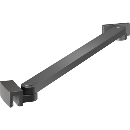 Mexen Uni-S Angled support bracket for shower doors and panels, 6-8 mm, gunmetal - 830-09-95