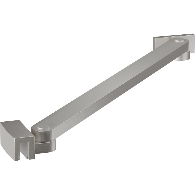 Mexen Uni-S Angled support bracket for 6-8 mm shower doors and panels, brushed nickel - 830-09-97