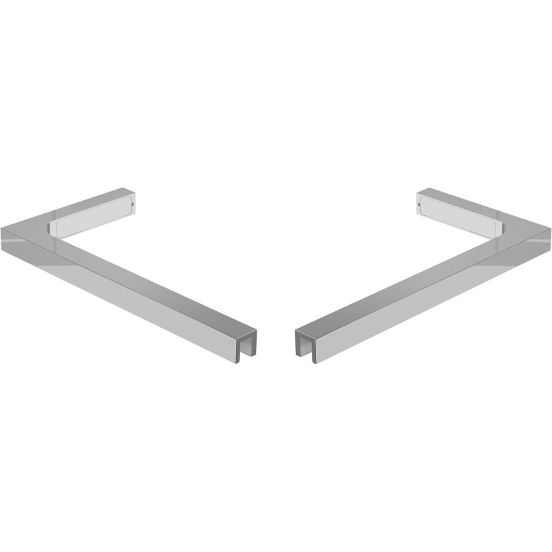 Mexen set of L-shaped stabilizers for 10 mm shower walls, chrome - 800-07-01