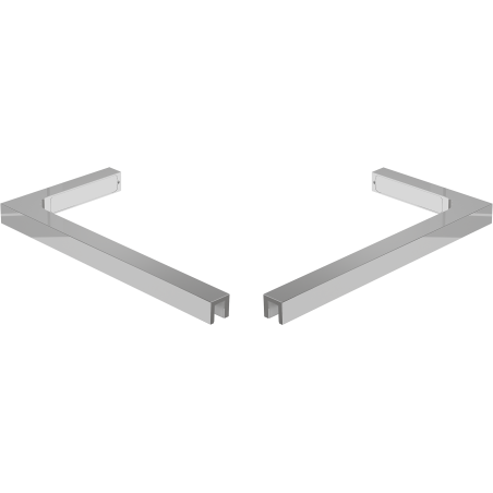 Mexen set of L-shaped stabilizers for 10 mm shower walls, chrome - 800-07-01