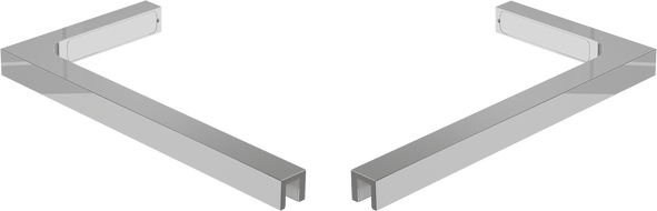 Mexen set of L-angle brackets for 10 mm shower walls, chrome - 800-07-01