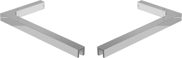 Mexen set of L-shaped stabilizers for 10 mm shower walls, chrome - 800-07-01