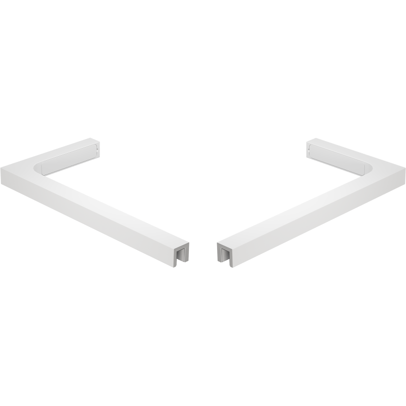 Mexen L-angle stabilizer set for 10 mm shower walls, white - 800-07-20