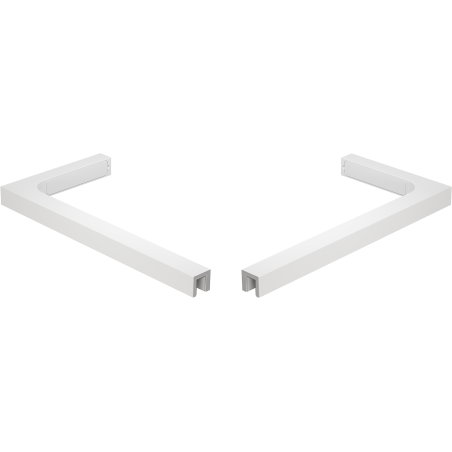 Mexen Uni-L2 set of L-shaped support brackets for 10 mm shower panels, white - 800-07-20