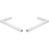 Mexen set of L-shaped angle brackets for 10 mm shower screens, white - 800-07-20