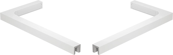 Mexen L-angle stabilizer set for 10 mm shower walls, white - 800-07-20