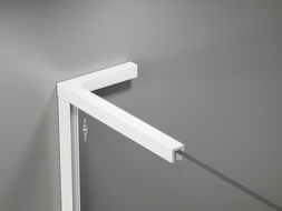 Mexen set of L-shaped angle brackets for 10 mm shower screens, white - 800-07-20