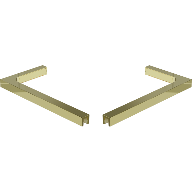 Mexen L-shaped bracket set for 10 mm shower screens, gold - 800-07-50