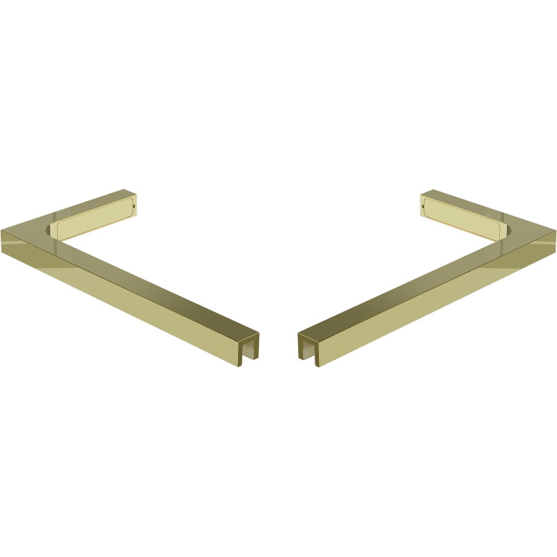 Mexen Uni-L2 L-shaped bracket set for 10 mm shower panels, gold - 800-07-50