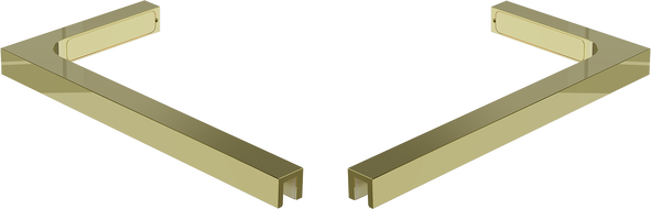 Mexen L-shaped bracket set for shower panels 10 mm, gold - 800-07-50