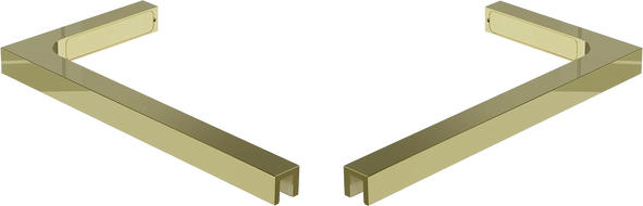 Mexen set of L-shaped corner stabilizers for 10 mm shower screens, gold - 800-07-50