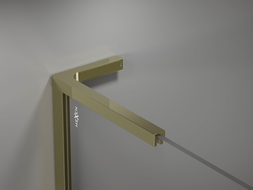 Mexen set of L-shaped corner stabilizers for 10 mm shower screens, gold - 800-07-50