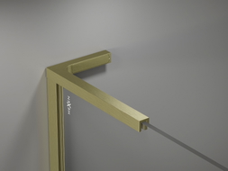 Mexen Uni-L2 L-shaped bracket set for 10 mm shower panels, brushed gold - 800-07-55