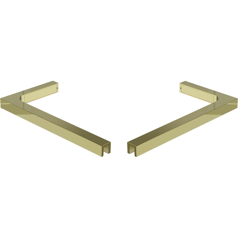 Mexen set of L-angle stabilizers for 10 mm shower screens, brushed gold - 800-07-55