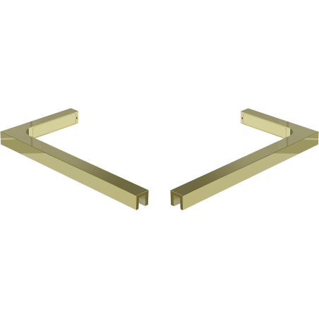 Mexen Uni-L2 L-shaped bracket set for 10 mm shower panels, brushed gold - 800-07-55