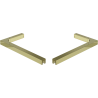 Mexen Uni-L2 L-shaped bracket set for 10 mm shower panels, brushed gold - 800-07-55