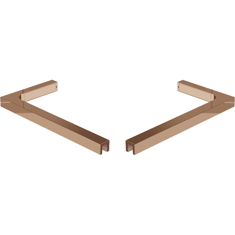 Mexen Uni-L2 L-shaped bracket set for 10 mm shower enclosures, rose gold - 800-07-60