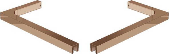 Mexen set of L-angle stabilizers for 10 mm shower screens, rose gold - 800-07-60