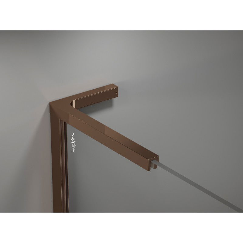 Mexen set of L-angle stabilizers for 10 mm shower screens, rose gold - 800-07-60